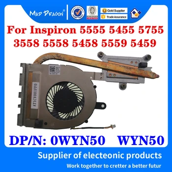 

NEW Original Laptop CPU cooling Radiator heatsink Fan For Dell Inspiron 5555 5455 5755 3558 5558 5458 5559 5459 0WYN50 WYN50