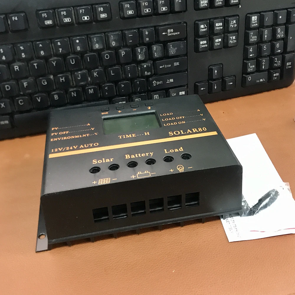 40A 50A 60A 80A Солнечный контроллер заряда ЖК дисплей PV Панель зарядное устройство