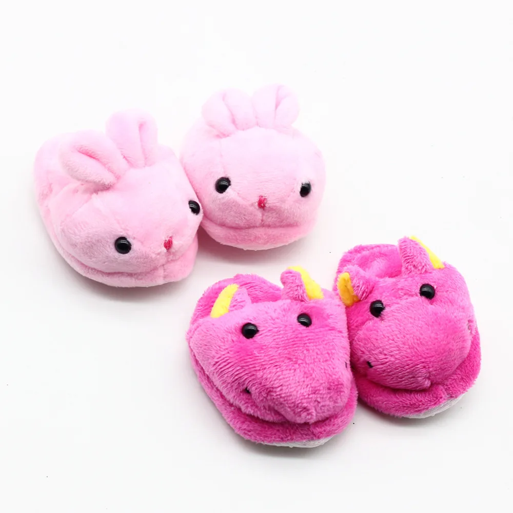 Plush Slipper Wear For 43cm Baby Doll 17Inch Doll Shoes And Accessories plush doll accessories doll shoes doll accessories doll clothes accessories