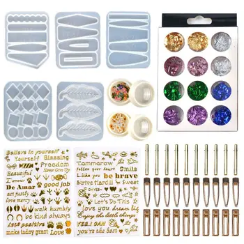 

1 Set Resin Crystal Epoxy Hair Clip Mold Hairpin Casting Silicone Mould DIY Crafts Jewelry Making Tools