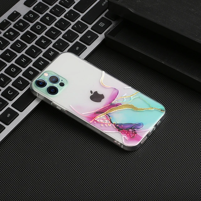 Watercolor Painting Phone Case for IPhone 13 12 11 Pro X XR Max Clear Shockproof Cover for IPhone 8 7 Plus XS Max Coque Funda A3