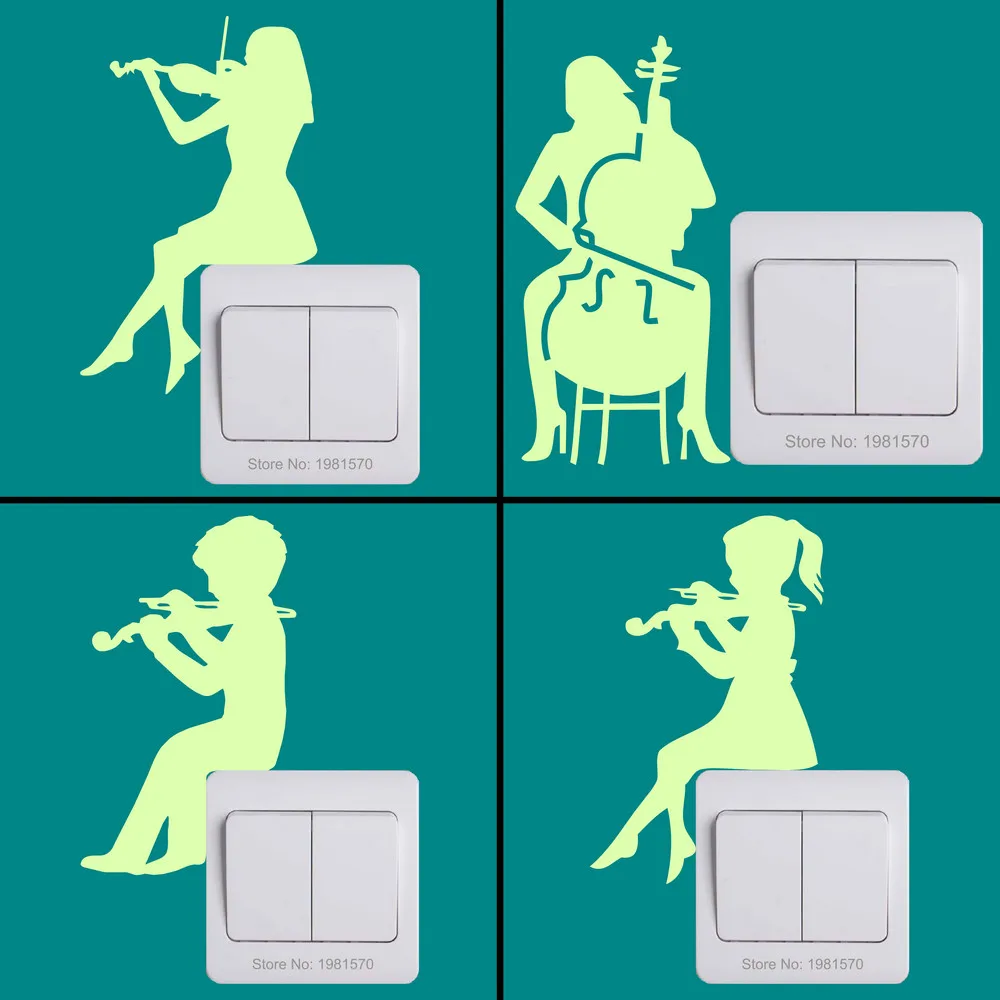 Glow In The Dark Stickers Wall Stickers Musical Art Decal For Kids Room