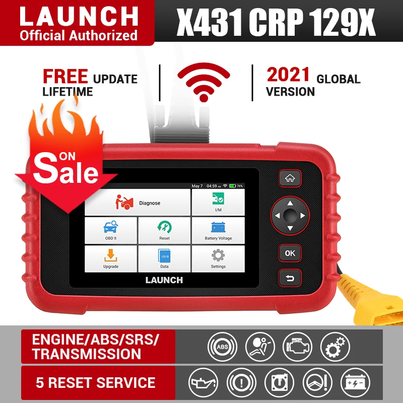 LAUNCH X431 CRP129X обд 2 сканер для авто лаунч автосканер автомобильный obd2
