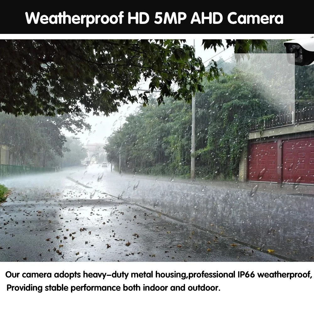  8CH Super HD 5MP del Sistema di Sicurezza CCTV motion detection Metallo Esterna Impermeabile HD Fot