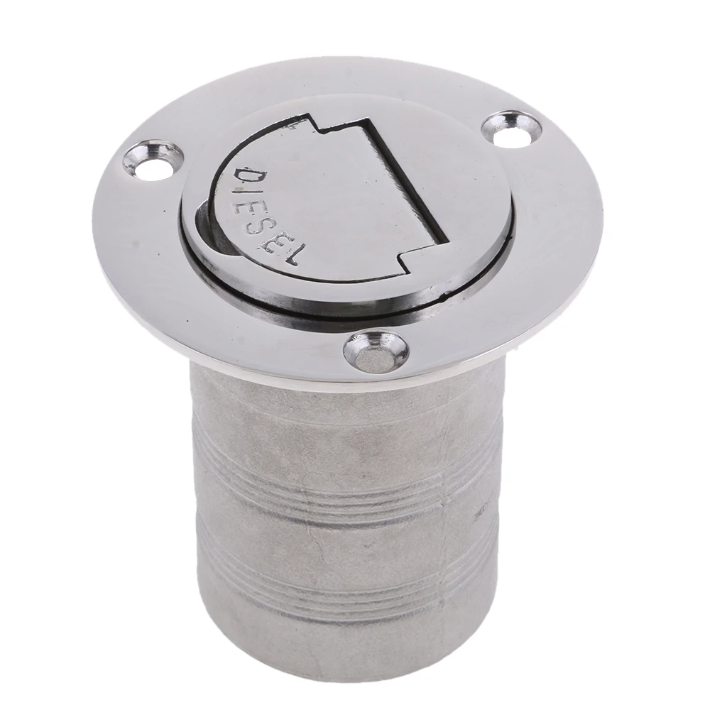 Silver Deck Filler Cap Diesel 50mm 2 Inch Boat Car Marine Yacht Fill