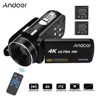 

Andoer 4K Ultra HD Handheld DV 3Inch IPS Digital Video Camera CMOS Camcorder with Hot Shoe for Mounting Microphone