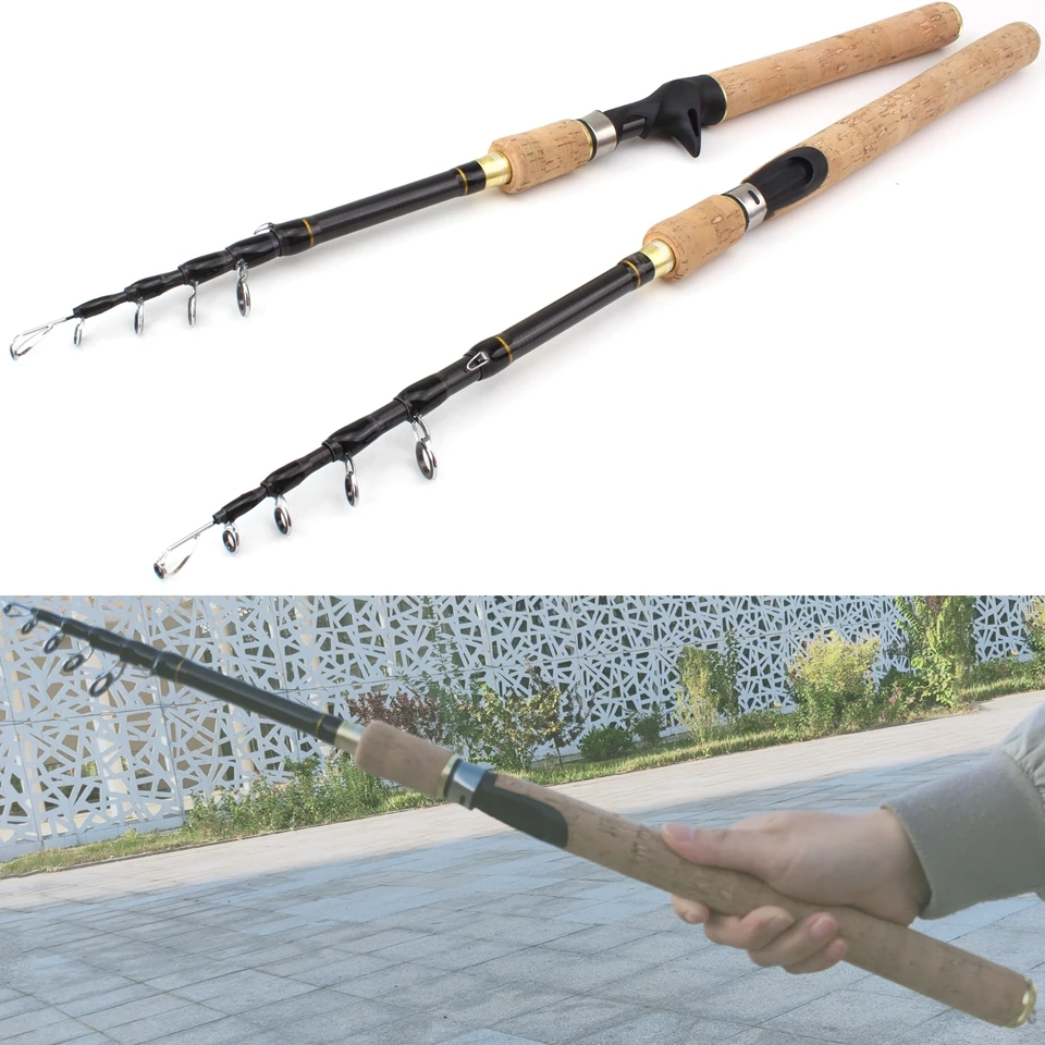 Promotion! 1.8m 2.1m 2.4m 2.7m Spinning Fishing Rod M power Hard Telescopic Carbon Fiber Travel pole wooden handle Promotion! 1.8m 2.1m 2.4m 2.7m Spinning Fishing Rod M power Hard Telescopic Carbon Fiber Travel pole wooden handle