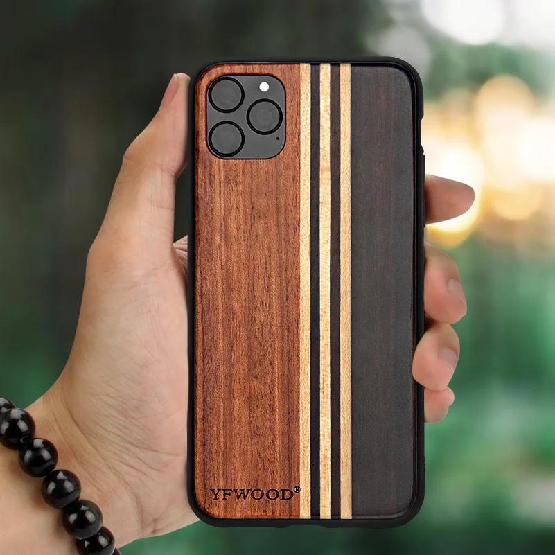 7 YFWOOD совместимый для iPhone 11 Pro Max чехол 6,5 дюймов, уникальный деревянный ударопрочный защитный чехол для iPhone 11 P - Цвет: 7