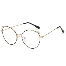 Harajuku светильник анти-Blu-ray плоский компьютер очки оправа для очков унисекс литературный Досуг круглые кошачьи уши синий светильник очки