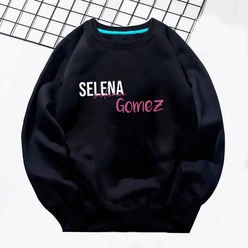 Selena Gomez/Детские зимние футболки с длинными рукавами; толстовки для мальчиков; толстовки с капюшоном для маленьких девочек; модная осенняя одежда в стиле поп; топы для девочек