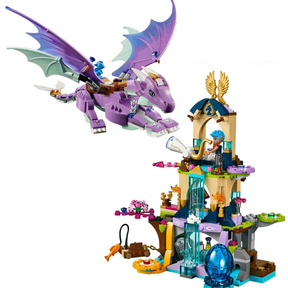 14 комплектов, эльфы, долгое время после спасания, Cction Dragon, 41179 в, новинка, волшебный замок-тень Рагана, строительные блоки, кирпичи, 41180, детские игрушки