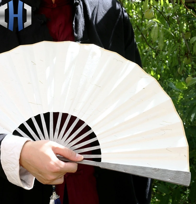 Details about   SUPER Titanium Alloy Martial Arts Folding Fan Generates Iron Buddha Taiji Fan 