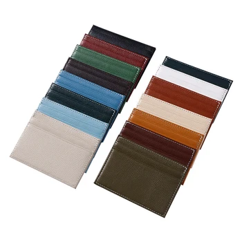 

Pu Leather Business Name Id Credit Card Holder Unisex Card Pouch Women Men Candy Color Wallet Book Case Pocket Carteira Mujer