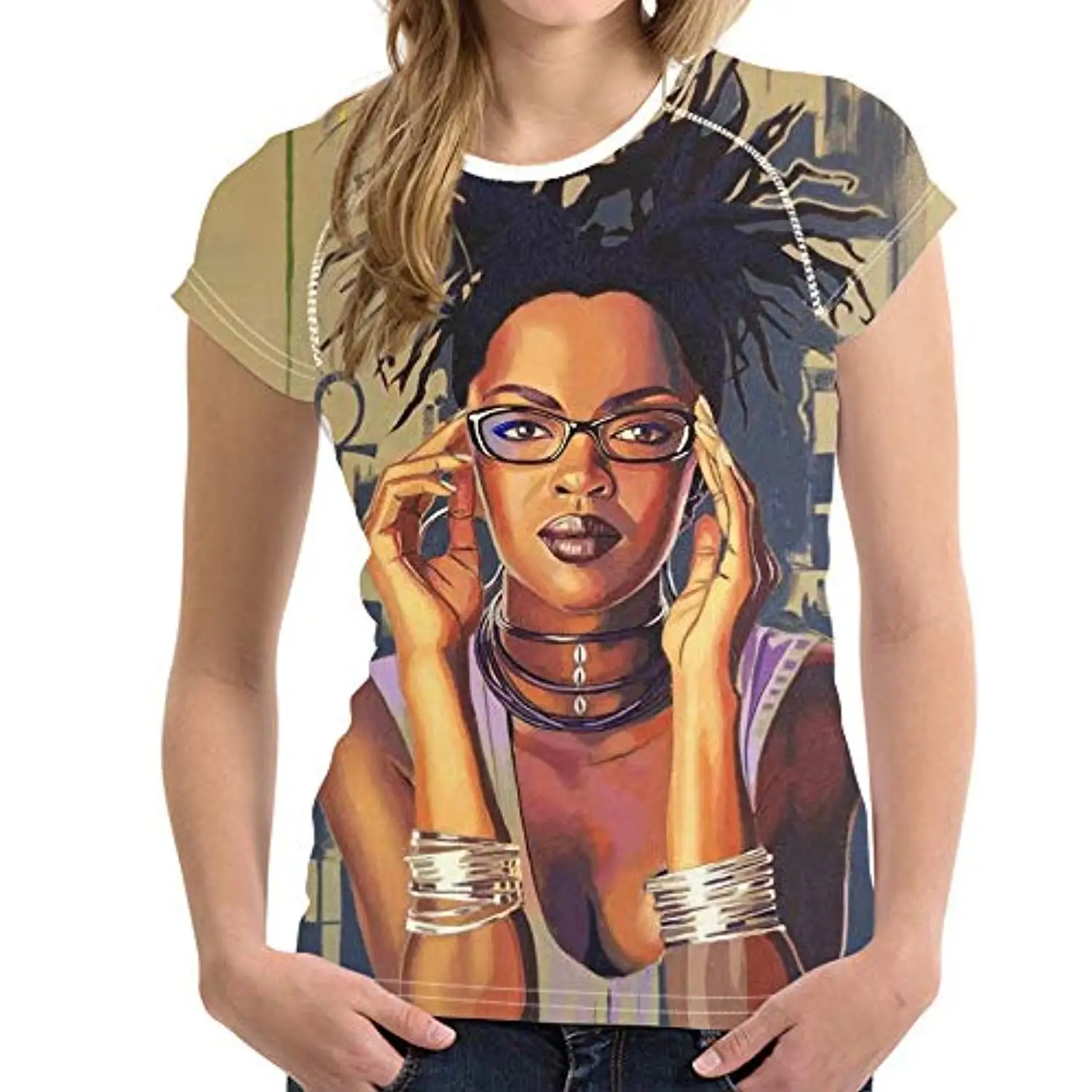 Черные художественные африканские футболки с принтом для девушек, женские летние топы с коротким рукавом, женская модная футболка, женские футболки - Цвет: Patern-11