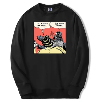 

Funny Print Star Wars Mens Sweatshirts Hoodie Fleece Darth Vader Streetwear I'M Your Father Crewneck Spring Autumn Sweatshirt