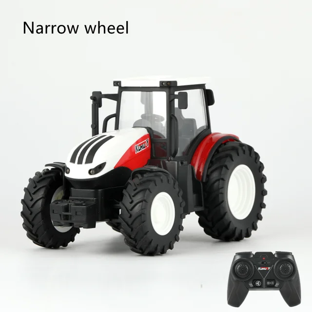 1/24 RC Tractor Trailer with LED Headlight,Farm Toys Set 2.4GHZ Remote Control Car Truck Farming Simulator for Children Kid Gift