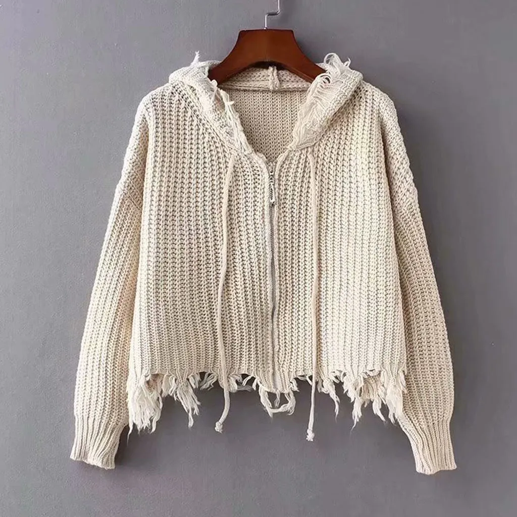 Pull femme nouveaute женский свитер на шнурке с длинным рукавом свитер на молнии вязаный свитер Джерси mujer
