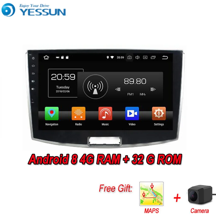 YESSUN Android 9. 0 4G RAM для Volkswagen passat b6 / b7 Автомобильный навигатор GPS мультимедийный плеер