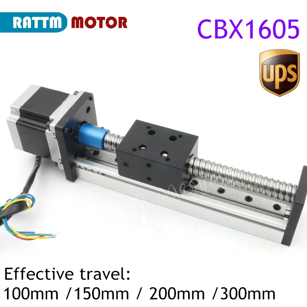 120mm Travel Length NEMA23 Linear Actuator Precision workstations with SFU1605 Linear Stage Slide Module for DIY CNC Router X Y Z aixs 