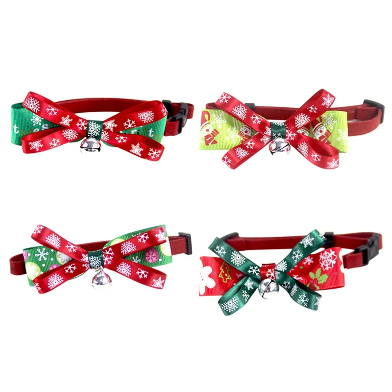 ПЭТ рождественские вечерние галстуки-бабочки галстуки для собак воротник с бантом Регулируемый воротник для рождества карнавал ТМ