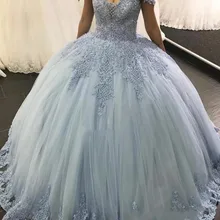 Светильник бальное платье Бальные платья с открытыми плечами кружевные аппликации вечерние платья для выпускного вечера 16 Vestido de 16 anos