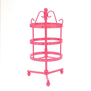 

Necklace Jewelry Holder Three-layer Circular Rotating Earrings Display Stand AXYD