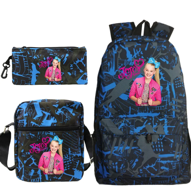 Красивый Jojo Siwa рюкзак для мальчиков и девочек школьные рюкзаки детские 3 шт./компл. школьная книга ранец для подростков детей - Цвет: photo colour