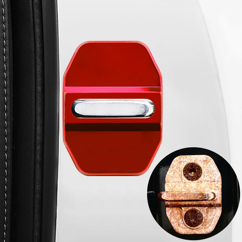 Car door lock cover 4 pieces protect buckle cover rust for BMW X1 X3 X4 X5 X6 E46 E90 E60 F10 E39 F30 E36 F20 E87 E70 E91 E30