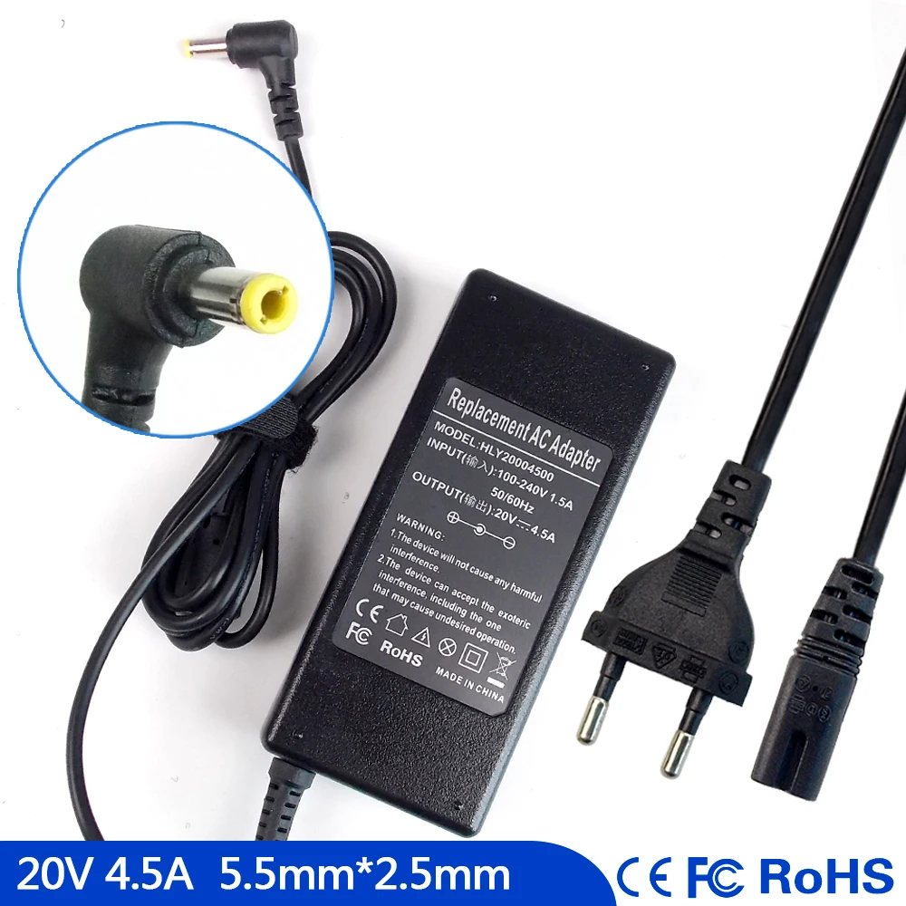 20V 4.5A Тетрадь адаптер переменного тока Зарядное устройство для Fujitsu-Siemens Amilo M1451 D9510