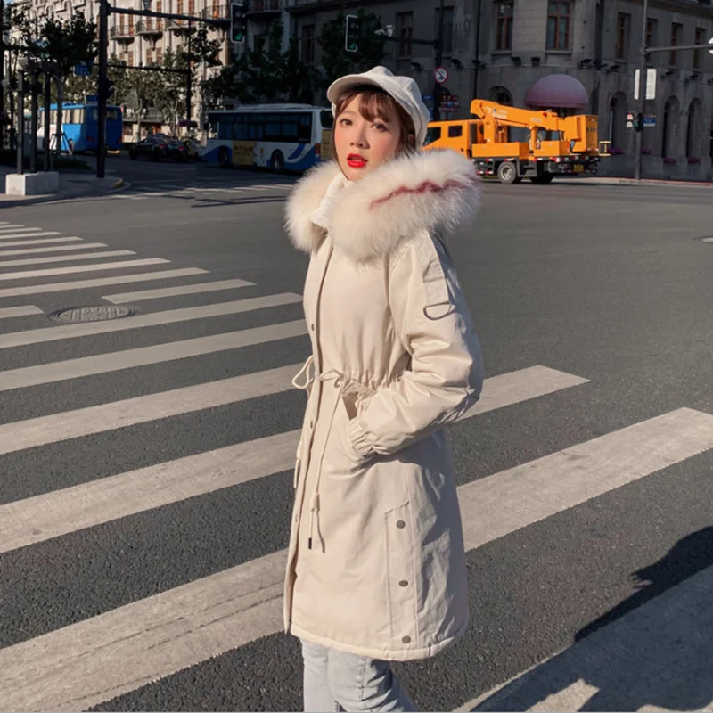 color same picture Зимний стиль, модный женский длинный пуховик, Осенний толстый женский корейский стиль, желтые хлопковые пальто, удобные теплые тонкие пальто - Цвет: color same picture