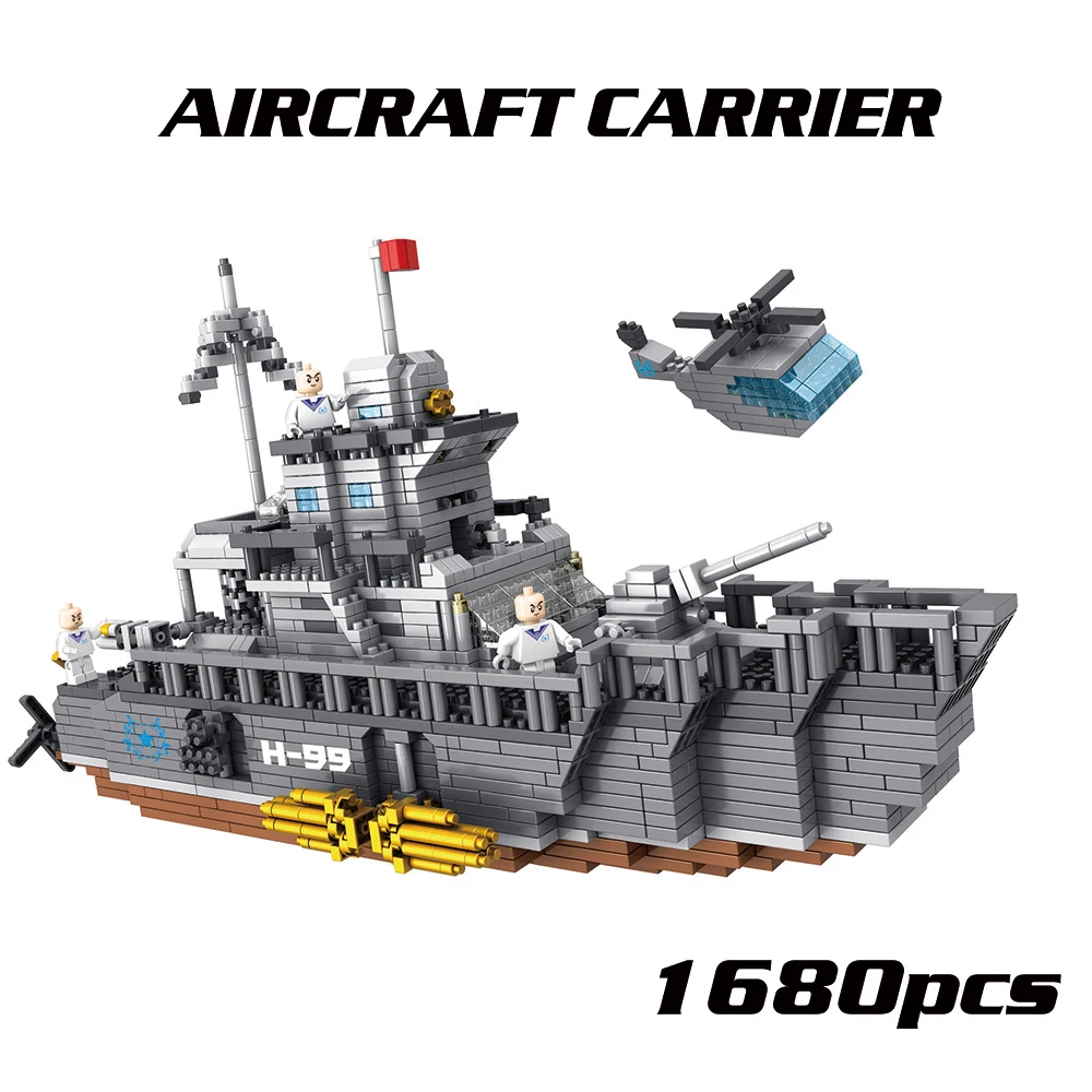 1680 шт 9910-1 Военная Модель авианосец Атомная Модель Строительные блоки комплект подарок на год игрушки для детей Высокое качество