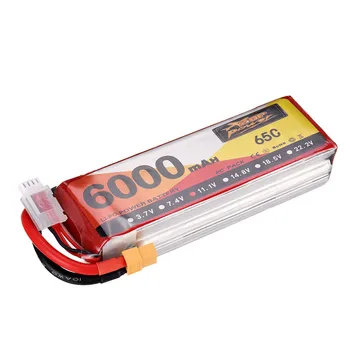 

ZOP Power 11.1V 6000mAh 65C 3S XT60 Plug Lipo Battery for FPV Racing Drone RC Quadcopter Multirotor Multicopter DIY RC Parts