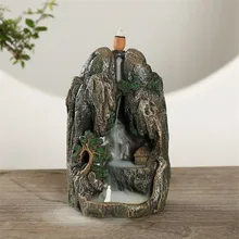 Высокий горный водопад смола Курильница для благовоний горелка креативный ладан держатель для Рожков ароматерапия домашний офис буддийский Декор