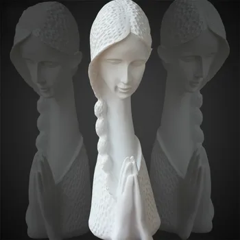 

Praying Girl Plaster Statue Resin Character StatueDesktop Crafts Ornaments European Style Home Decorations