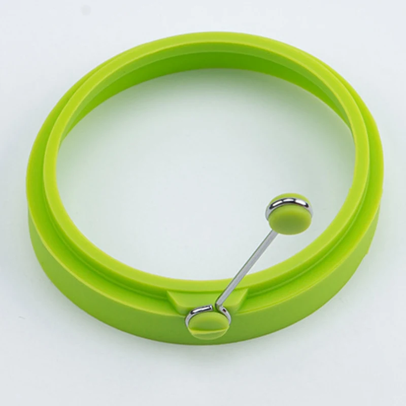Green Силиконовая, для яичницы яичный блин кольцо омлет, форма для жарки яиц в виде круглый формирователь форма для яичницы для Пособия по кулинарии сковорода для завтрака микроволновая печь Кухня - Цвет: Green