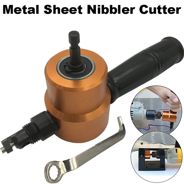 360 Degree Adjustable Power Drill Attachment Nibbler Cutting Tool Kit Double Head Sheet Metal Nibbler Cutter,1500-3000 RPM Min 12mm Hole Round Cutting Metal Sheet Cutter 360 Degree Adjustable Power Drill Attachment Nibbler Cutting Tool Kit Double Head Sheet Metal Nibbler Cutter,1500-3000 RPM Min 12mm Hole Round Cutting Metal Sheet Cutter