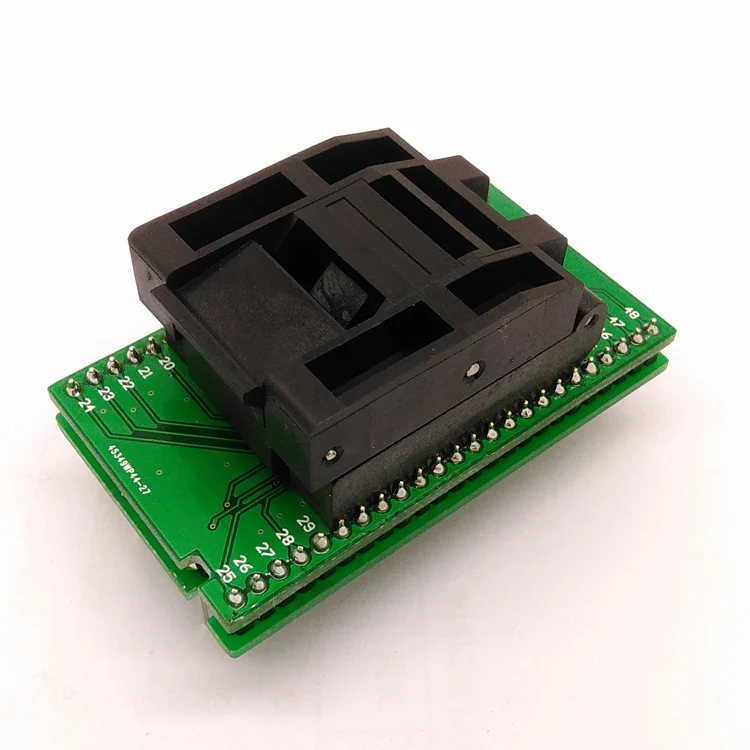 STM32F030C8T6 программирующая розетка LQFP48 горящая розетка ICTest розетка FPQ-48-0.5-06 зажимами