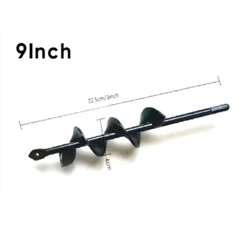 

Garden Drill Bit Post Cast steel Black Planting Bedding plants Seedlings