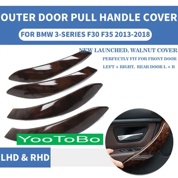

LHD RHD Walnut Car Interior Inner Door Pull Handle Outer Protective Cover Panel Mahogany For BMW F30 F80 F31 F32 F33 F35 F82 M3