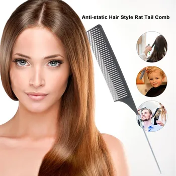 

Pintail Comb Heat Resistant Detangling Comb Anti-static Hair Style Rat Tail Comb Hair Styling Tools Salon Barber Home Use