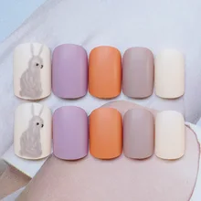 Тусклый лак MORI серия Кролик квадратная голова клей для ногтей наклейки для ногтей накладные ногти патч