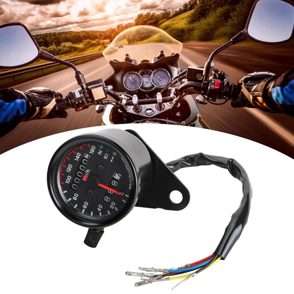 Instruments DC12V Universal Motorcycle ATV Odometer Speedometer Miles Meter Gauge with LED Backlight motorsiklet aksesuarlari