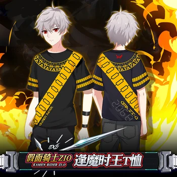 

Anime Masked Rider Kamen Rider Ohma Zi-O Cosplay Short Sleeve Tops T-shirt Tee Casual Student Men Women O-Neck T shirt Summer