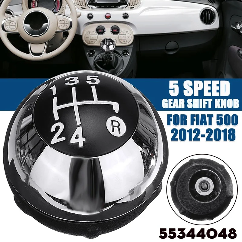 5 Speed Gear Shift Knob Shift Transmission Lever Knob Manual for Fiat
