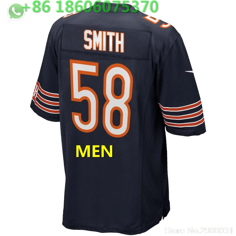 For men А+++ Качественная мужская футболка для взрослых Roquan Smith 58 Chicago - Цвет: For men