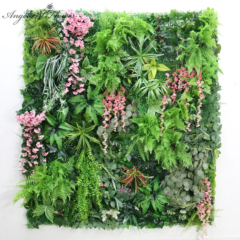 Homemade UV Protection Outdoor Turf Green Plastic Plants Wall Lawn