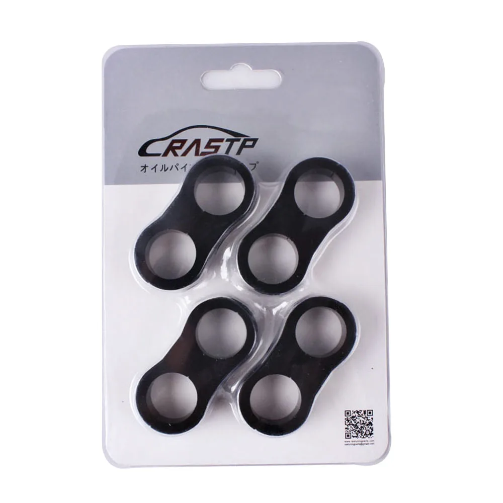 RASTP-4Pcs 20mm Billet AN10 Fuel Hose Tube Seprator Divider Clamp aluminum line separator RS-HR013-4pcs-AN10