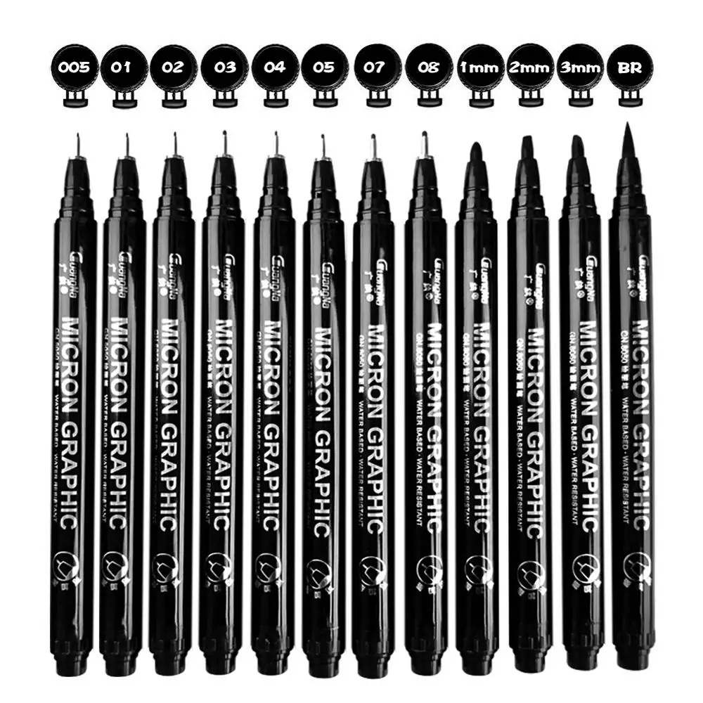 12 шт. Fineliner(ПРОМО-КОД: PLUS500) ручки водостойкие Archival чернила художественные маркеры
