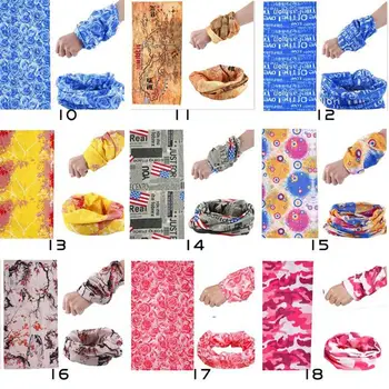 

8pcs Outdoor Magic Headwears Elastic Seamless Bandana Scarf UV Resistence Sport Headwears