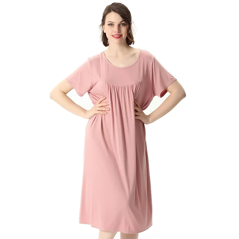 Summer Women Casual Sleepwear Long Modal Nightgown Nightie Loose Home Dress Sexy Lingerie Nightdress Oversize 4XL 5XL 6XL 7XL
